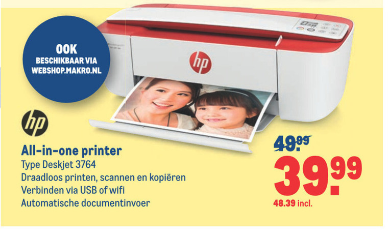 HP   all-in-one printer folder aanbieding bij  Makro - details