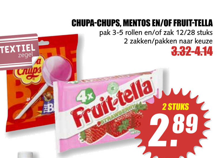 Mentos   snoep folder aanbieding bij  MCD Supermarkt Basis - details