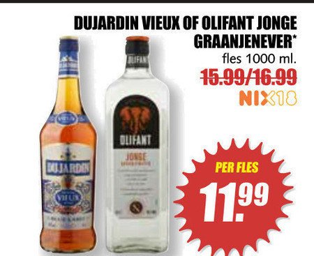 Dujardin   jenever, vieux folder aanbieding bij  MCD Supermarkt Basis - details