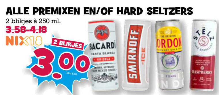 Bacardi   mixdrank, hard seltzer folder aanbieding bij  Boons Markt - details