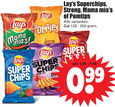 Lays   zoutje, chips folder aanbieding bij  Dirk - details