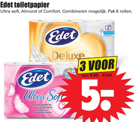 Edet   toiletpapier folder aanbieding bij  Dirk - details