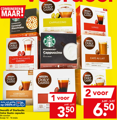 Starbucks   dolce gusto capsules folder aanbieding bij  Deen - details