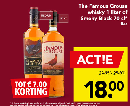 Famous Grouse   whisky folder aanbieding bij  Deen - details