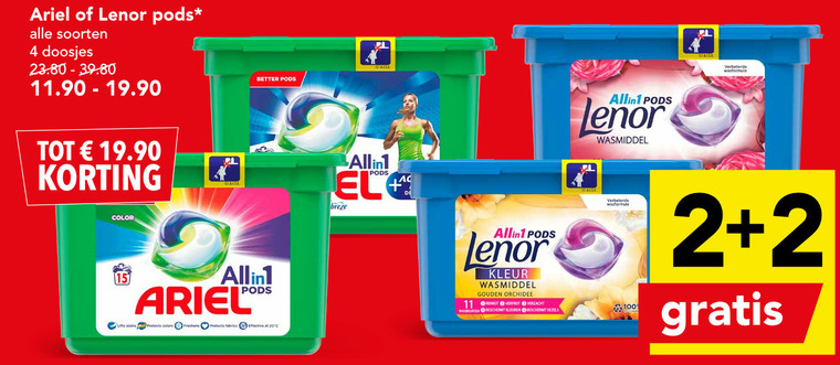 Lenor   wasmiddel folder aanbieding bij  Deen - details