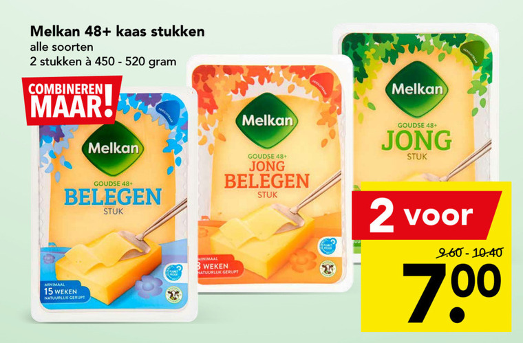 Melkan   kaas folder aanbieding bij  Deen - details