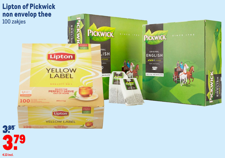 Lipton   thee folder aanbieding bij  Makro - details