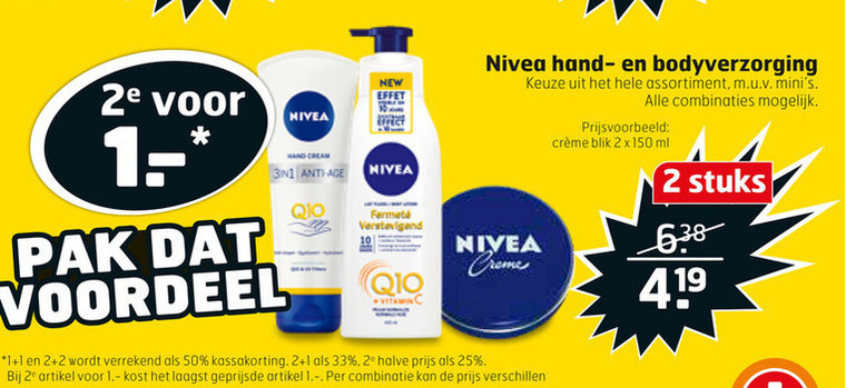 Nivea   handcreme folder aanbieding bij  Trekpleister - details