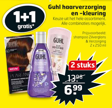 Guhl   shampoo, haarkleuring folder aanbieding bij  Trekpleister - details