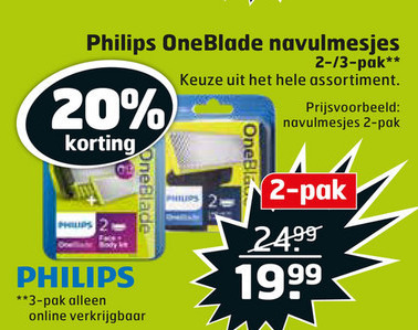 Philips   scheermesjes folder aanbieding bij  Trekpleister - details