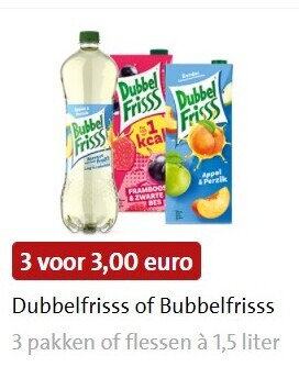 Dubbelfrisss   frisdrank, fruitdrank folder aanbieding bij  Jumbo - details