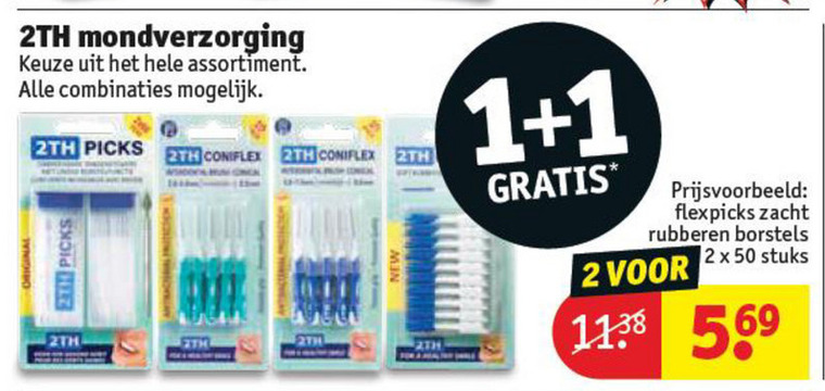 2TH   interdentale ragers, tandenstokers folder aanbieding bij  Kruidvat - details