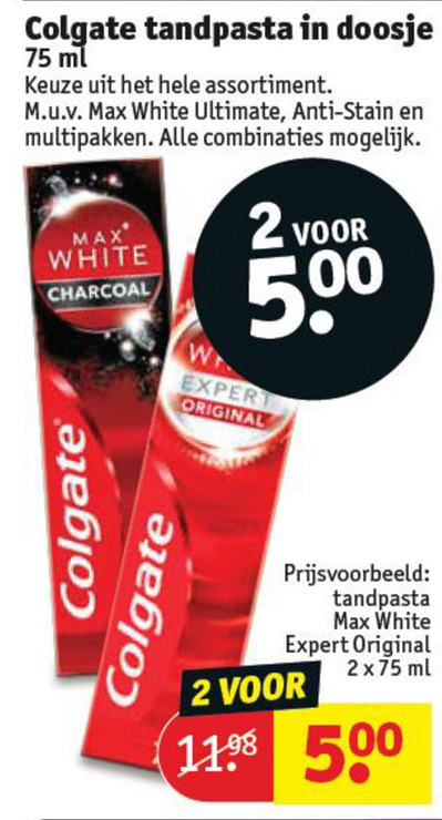 Colgate   tandpasta folder aanbieding bij  Kruidvat - details