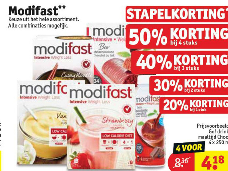 Modifast   afslankmaaltijd folder aanbieding bij  Kruidvat - details