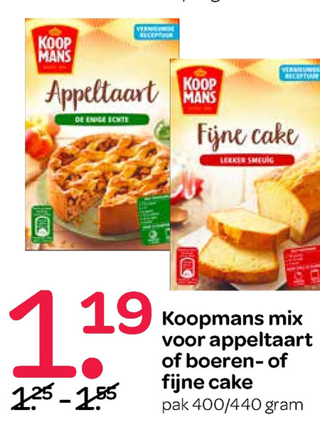 Koopmans   cakemix, bakmix folder aanbieding bij  Spar - details