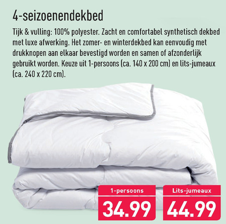 dekbed folder aanbieding Aldi - details