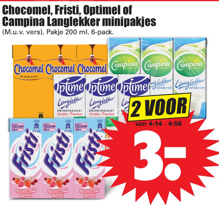 Chocomel   drinkyoghurt, chocolademelk folder aanbieding bij  Dirk - details