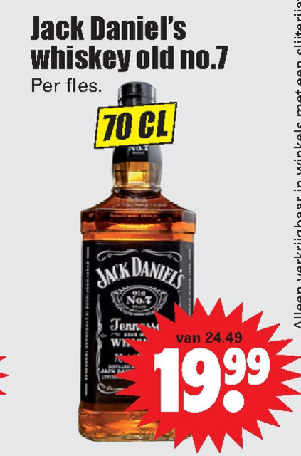 Jack Daniels   whisky folder aanbieding bij  Dirk - details