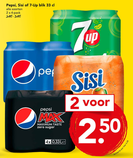 7-Up   frisdrank, cola folder aanbieding bij  Deen - details