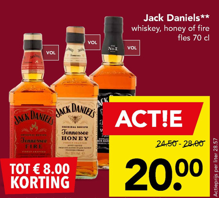 Jack Daniels   whisky folder aanbieding bij  Deen - details