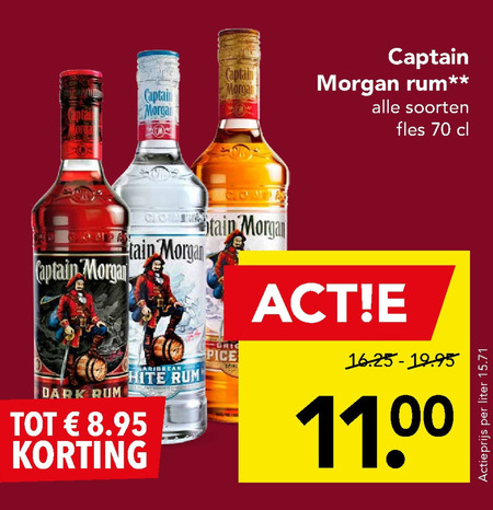 Captain Morgan   rum folder aanbieding bij  Deen - details