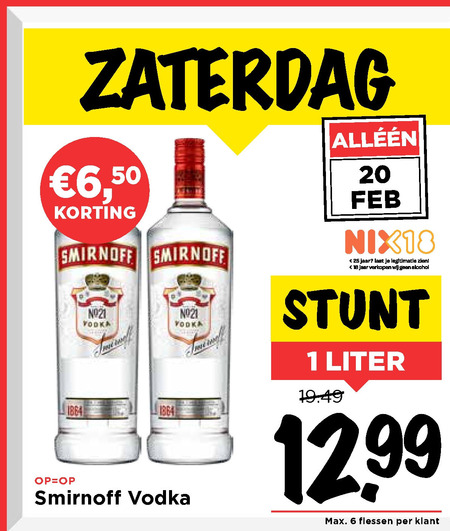 Smirnoff   wodka folder aanbieding bij  Vomar - details