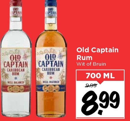 Old Captain   rum folder aanbieding bij  Vomar - details