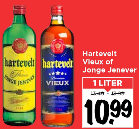 Hartevelt   vieux, jenever folder aanbieding bij  Vomar - details