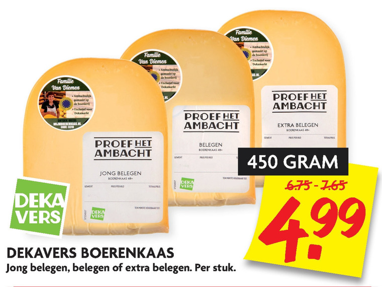 Boerenkaas   kaas folder aanbieding bij  Dekamarkt - details