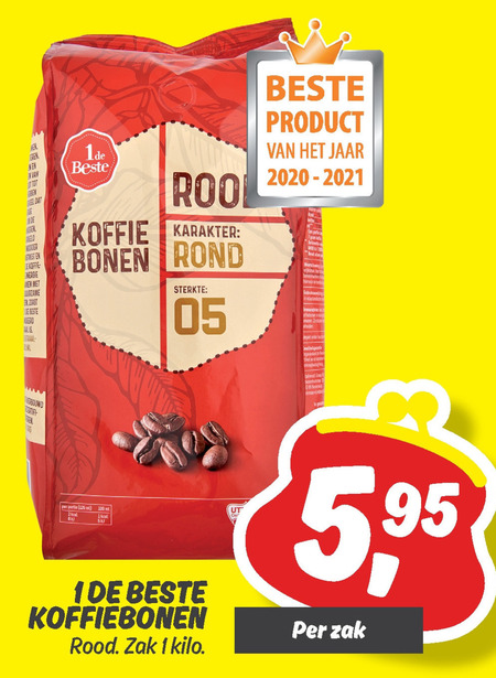 1 De Beste   koffiebonen folder aanbieding bij  Dekamarkt - details