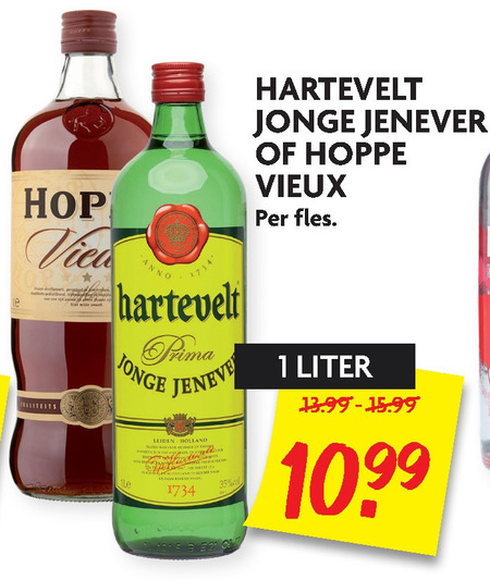 Hoppe   vieux, jenever folder aanbieding bij  Dekamarkt - details