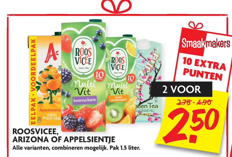 Arizona   fruitdrank, ice tea folder aanbieding bij  Dekamarkt - details