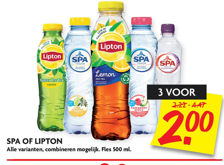 Spa en Fruit   fruitdrank, ice tea folder aanbieding bij  Dekamarkt - details