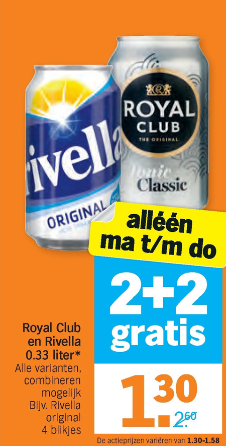 Royal Club   frisdrank folder aanbieding bij  Albert Heijn - details