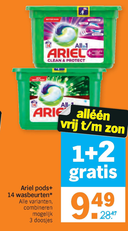 Ariel   wasmiddel folder aanbieding bij  Albert Heijn - details