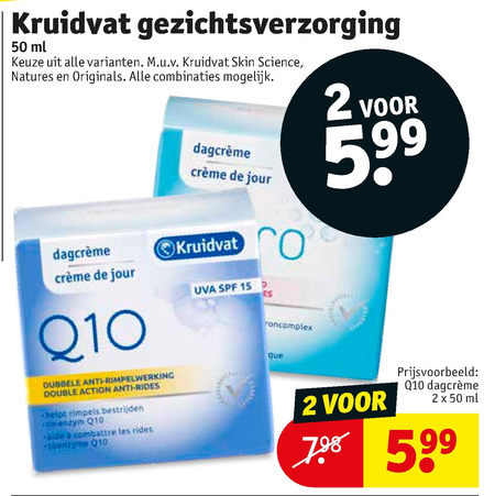 Kruidvat Huismerk   gezichtsverzorging, dagcreme folder aanbieding bij  Kruidvat - details