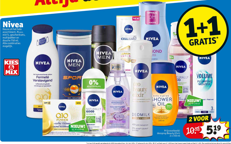 Nivea   douchegel, bodylotion folder aanbieding bij  Kruidvat - details