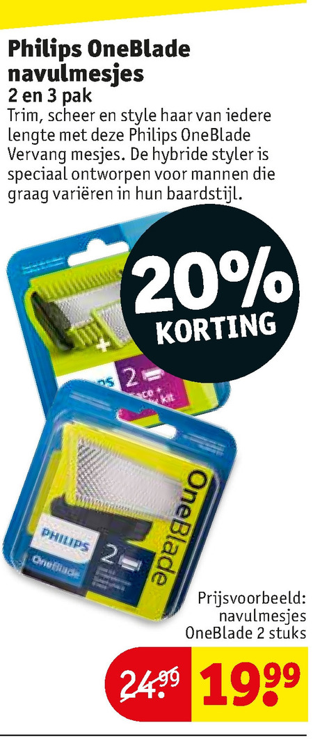 Philips   scheermesjes folder aanbieding bij  Kruidvat - details