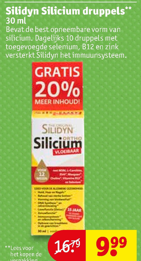 Silidyn   voedingssupplement folder aanbieding bij  Kruidvat - details