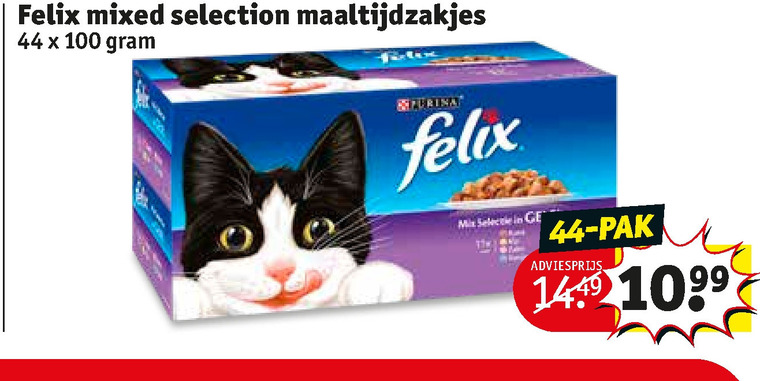 Roeispaan verder Zwart Felix kattenvoer folder aanbieding bij Kruidvat - details