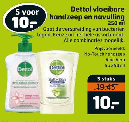 Dettol   handzeep folder aanbieding bij  Trekpleister - details