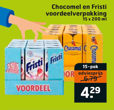 Fristi   drinkyoghurt, chocolademelk folder aanbieding bij  Trekpleister - details