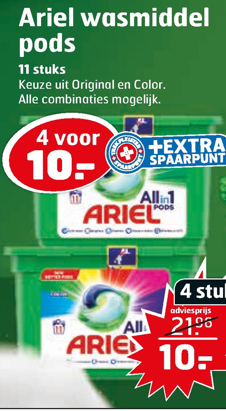 Ariel   wasmiddel folder aanbieding bij  Trekpleister - details