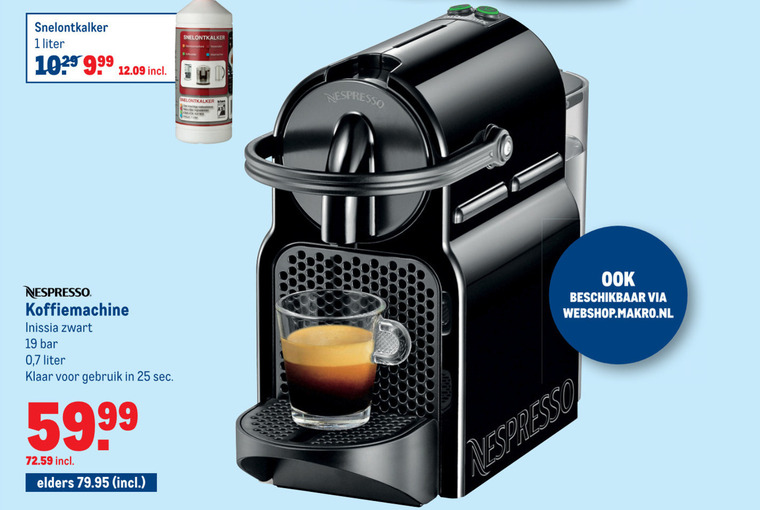 Magimix   nespresso apparaat folder aanbieding bij  Makro - details