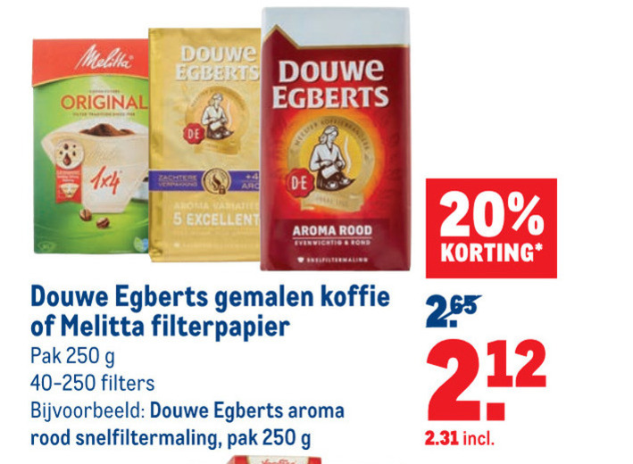 Melitta   koffie, koffiefilter folder aanbieding bij  Makro - details