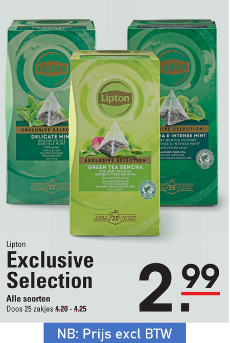 Lipton   thee folder aanbieding bij  Sligro - details