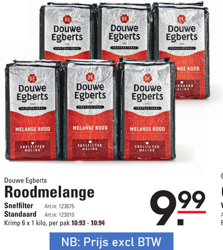 Douwe Egberts   koffie folder aanbieding bij  Sligro - details