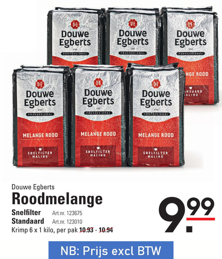 Douwe Egberts   koffie folder aanbieding bij  Sligro - details