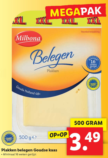 Milbona   kaasplakken folder aanbieding bij  Lidl - details