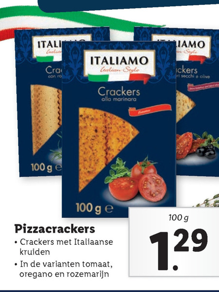 Italiamo   crackers folder aanbieding bij  Lidl - details